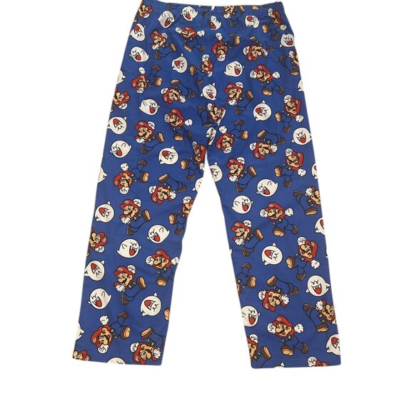 Super Mario Bros Blue Lounge Pants w/ Boos Sz L Men's Pajama Bottoms Soft Cozy - Picture 3 of 4